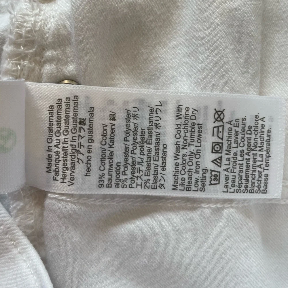 J Crew Long Denim Short in White Jean Size 29